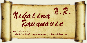 Nikolina Ravanović vizit kartica